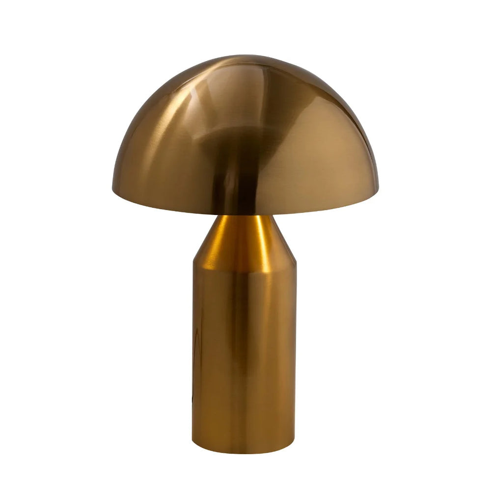 Lampe champignon en métal doré