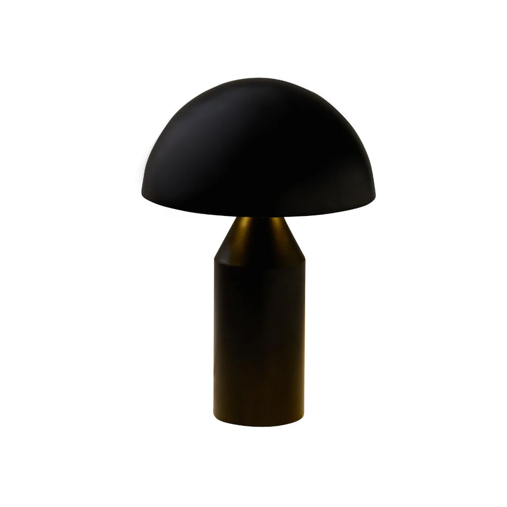 Lampe champignon en métal noir mat