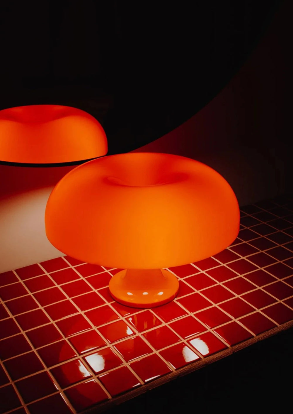 Lampe champignon vintage orange "ORIGINAL"